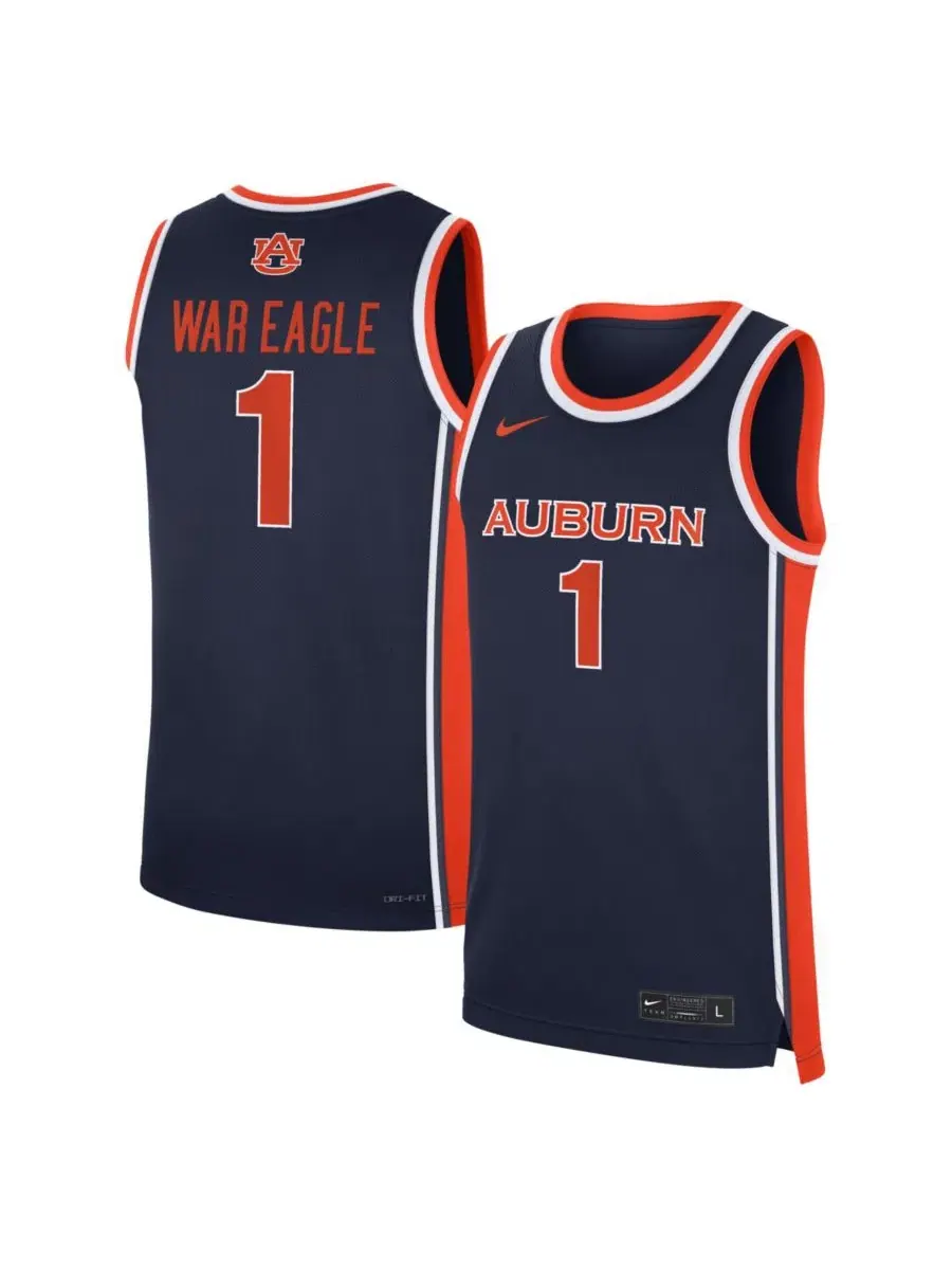 Баскетбольный джерси с принтом Road War Eagle Nike — изображение 1 из 3, темно-синий
