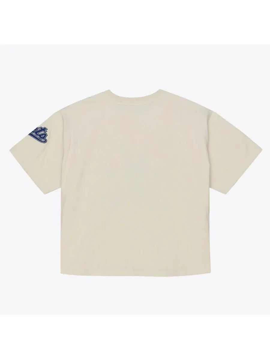 Футболка-кроп с принтом Cooperstown Yacht Rock Boxy Cropped T-Shirt Mitchell & Ness — изображение 3 из 5, бежевый