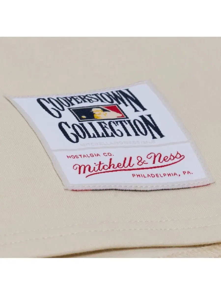 Футболка-кроп с принтом Cooperstown Yacht Rock Boxy Cropped T-Shirt Mitchell & Ness — изображение 4 из 5, бежевый