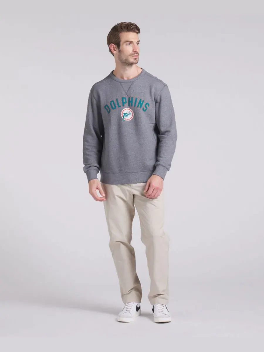 Свитшот с длинным рукавом с принтом Miami Dolphins Loop Terry Fanatics — изображение 5 из 5, серый