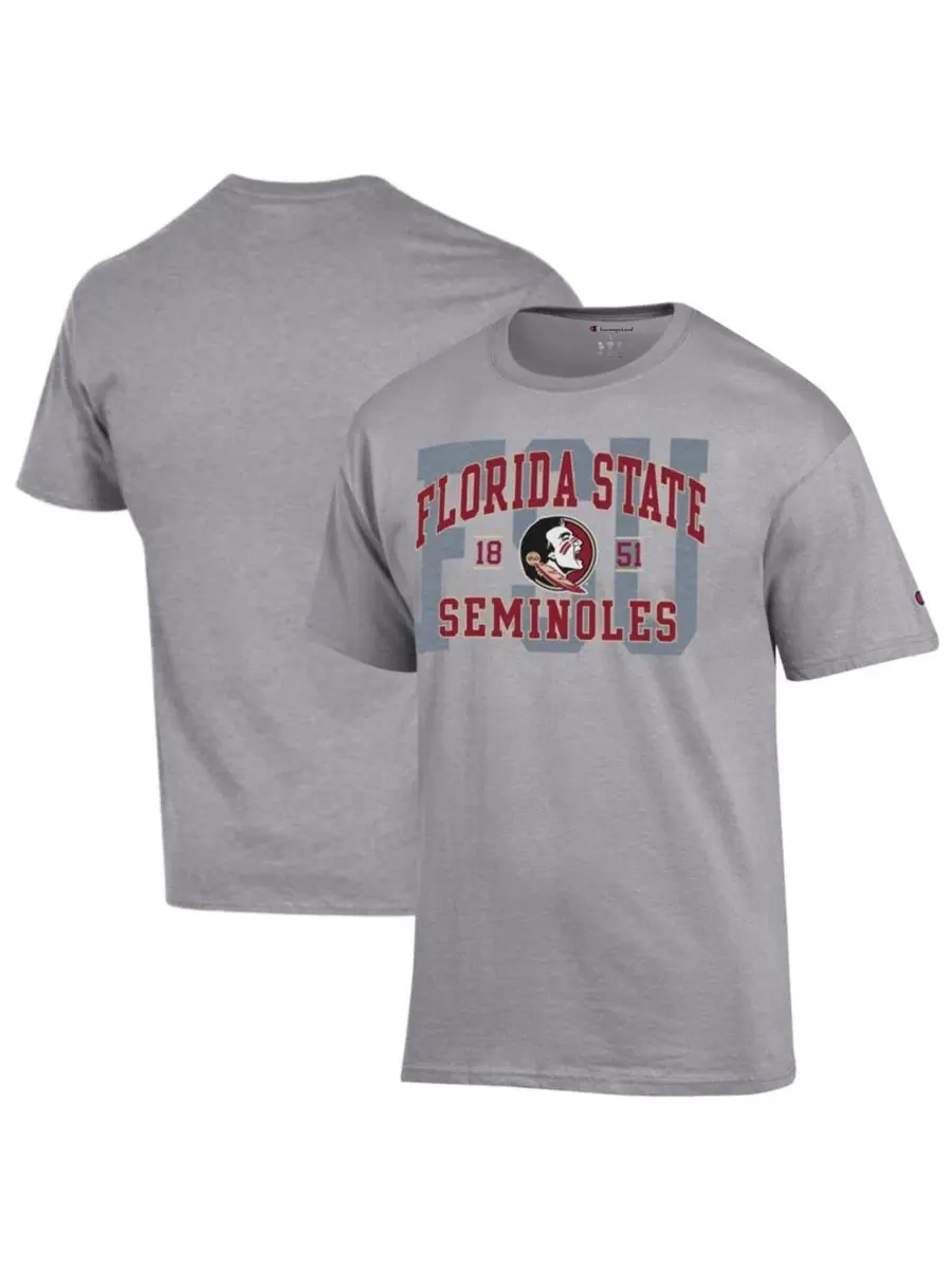 Футболка с принтом Florida State Seminoles Varsity Champion — изображение 1 из 3, серый