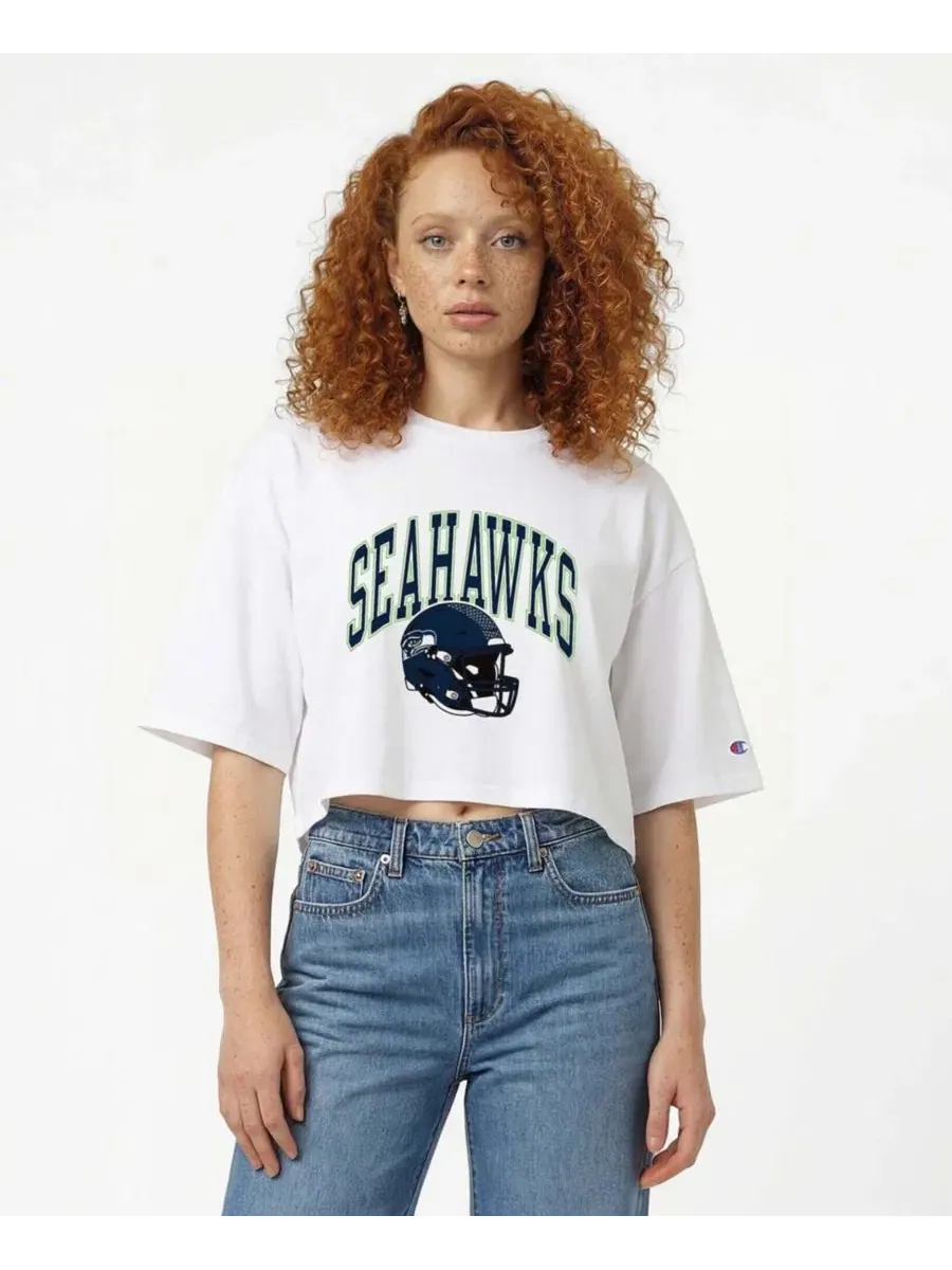 Футболка оверсайз Champion Seattle Seahawks — изображение 1 из 5, белый