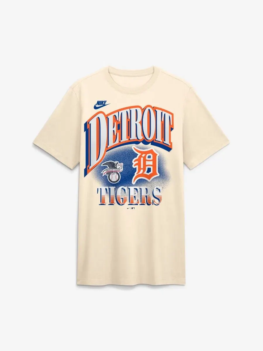 Футболка с коротким рукавом Vintage Tri-Blend Detroit Tigers Nike — изображение 1 из 3, прозрачный