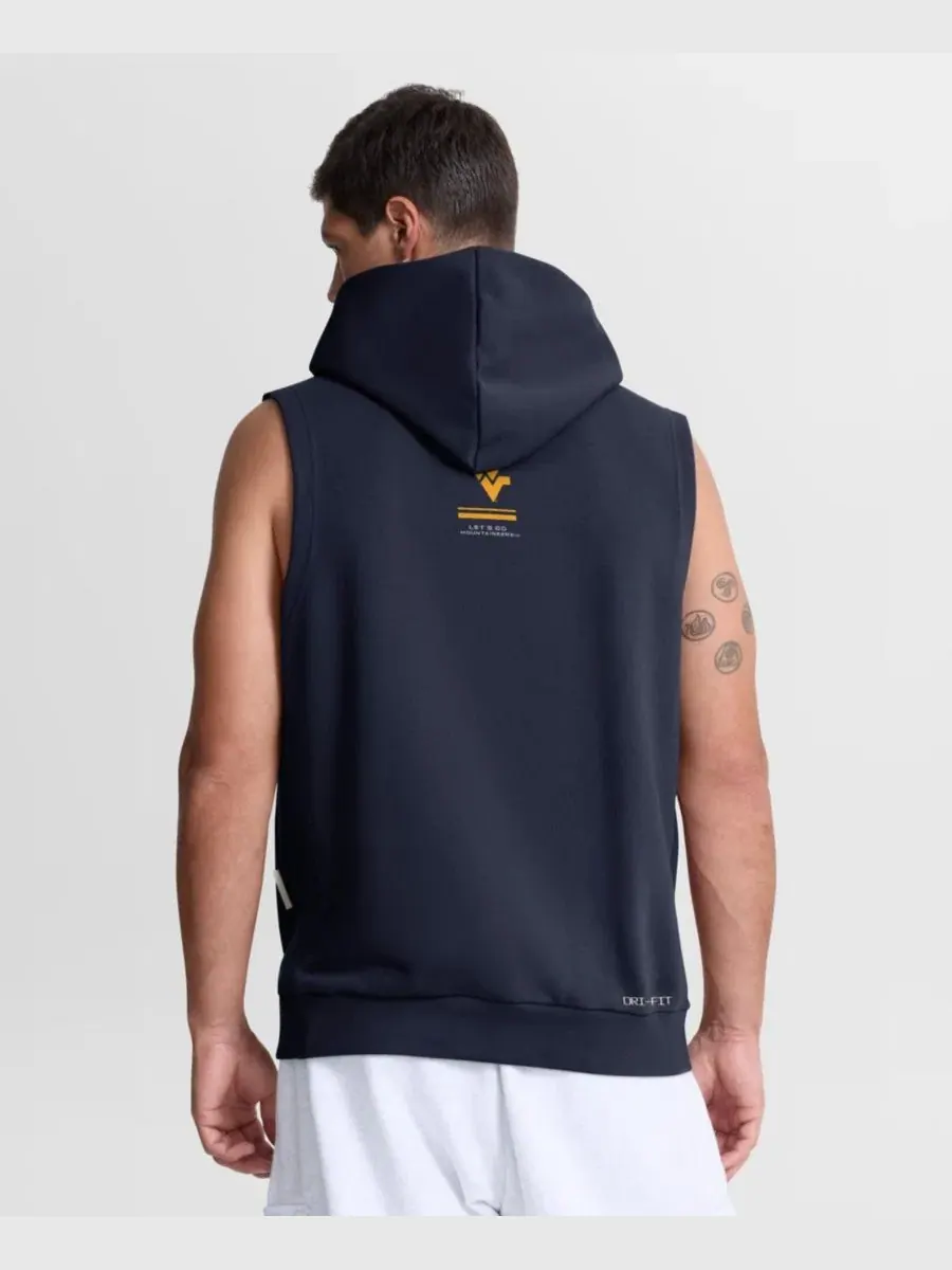 Безрукавка-худи Nike West Virginia Mountaineers 2026 Sideline Sleeveless Dri-FIT Hoodie — изображение 4 из 6, темно-синий