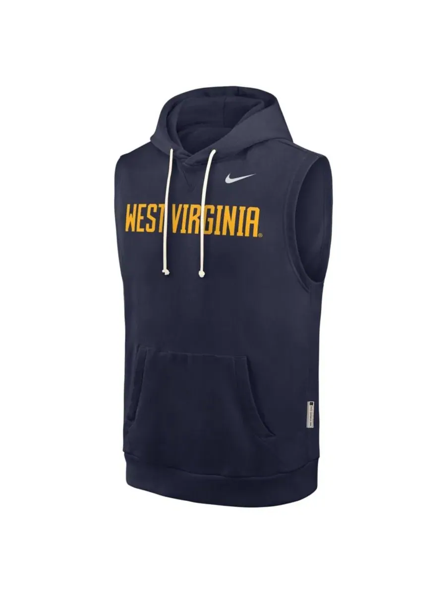 Безрукавка-худи Nike West Virginia Mountaineers 2026 Sideline Sleeveless Dri-FIT Hoodie — изображение 5 из 6, темно-синий
