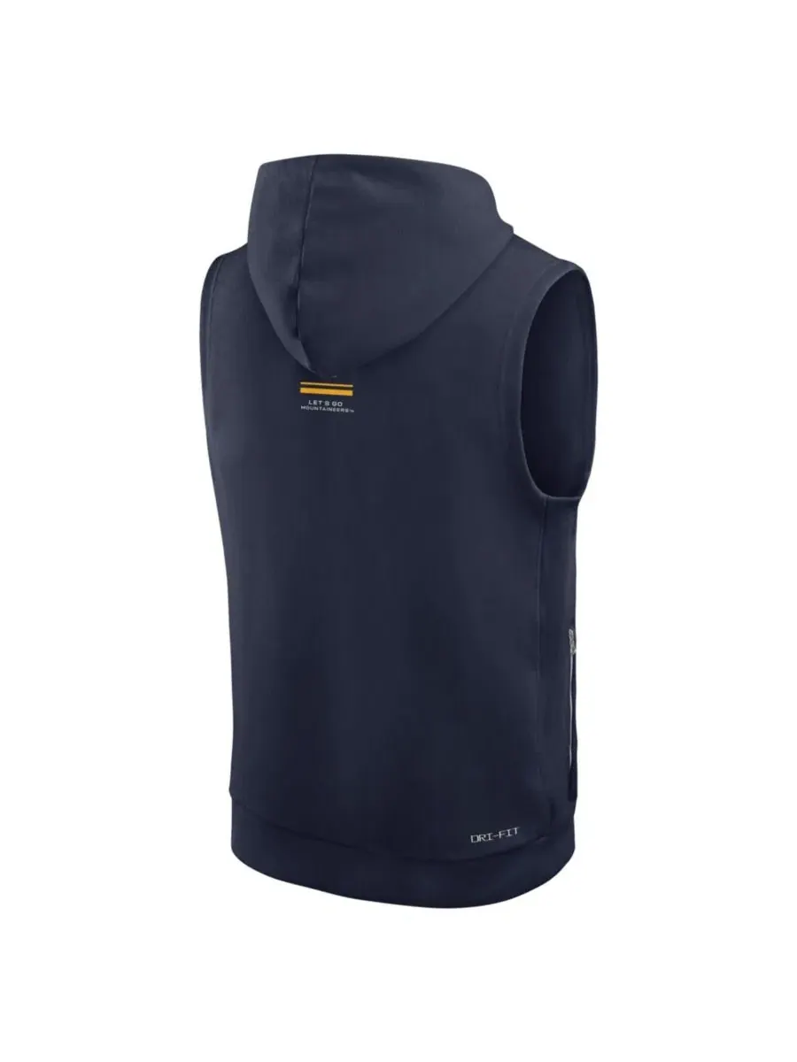 Безрукавка-худи Nike West Virginia Mountaineers 2026 Sideline Sleeveless Dri-FIT Hoodie — изображение 6 из 6, темно-синий
