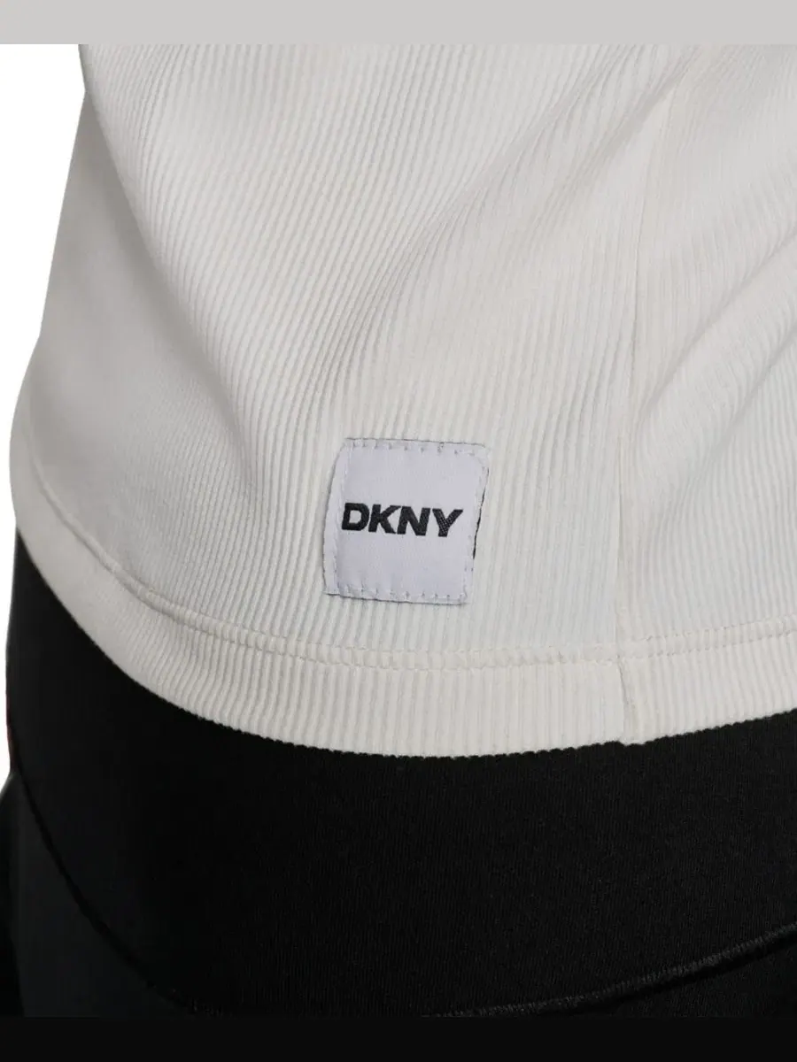 Топ без рукавов с высоким горлом Hudson Rib New York Knicks DKNY — изображение 3 из 4, белый