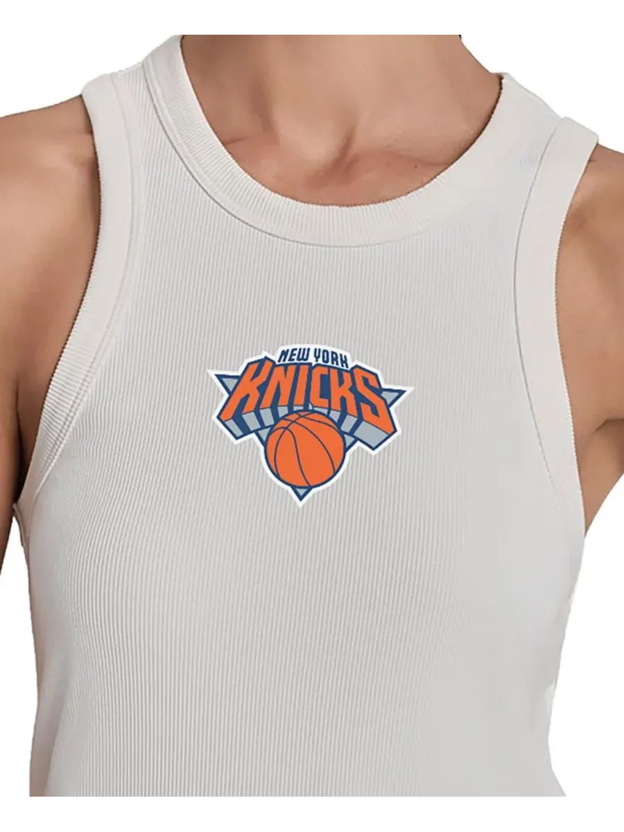 Топ без рукавов с высоким горлом Hudson Rib New York Knicks DKNY — изображение 4 из 4, белый