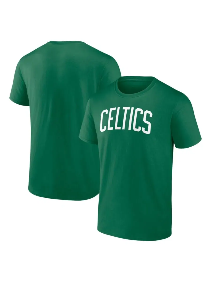 Футболка с длинным рукавом с принтом Boston Celtics Wordmark Logo Athletic — изображение 1 из 3, зеленый