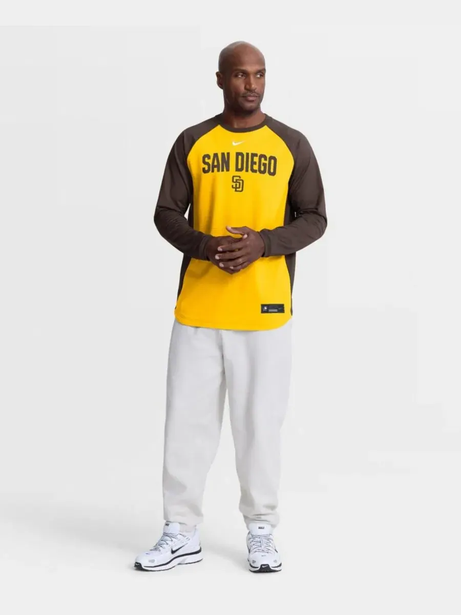 Свитшот с регланом, Dri-FIT, San Diego Padres Authentic Collection Raglan Nike — изображение 4 из 4, золото