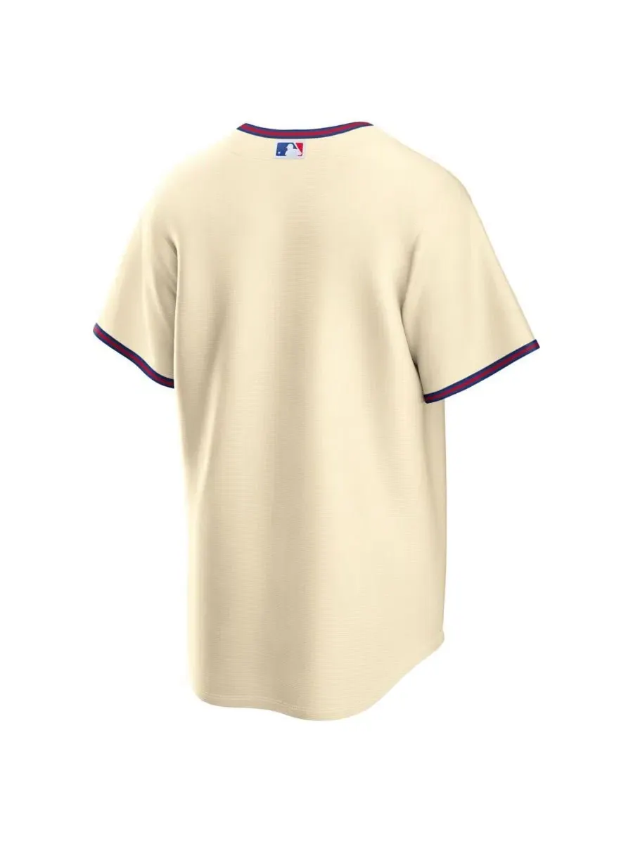 Мужская бейсбольная джерси с коротким рукавом, модель Alternate 3, Philadelphia Phillies Nike — изображение 3 из 3, бежевый