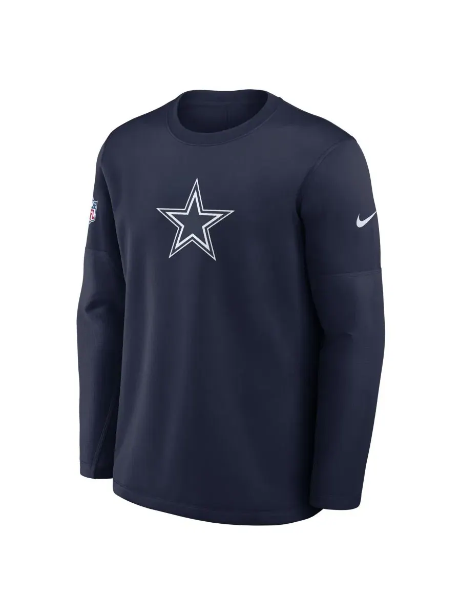 Свитшот Nike Dallas Cowboys Sideline Coaches Midweight Therma-FIT — изображение 2 из 3, темно-синий