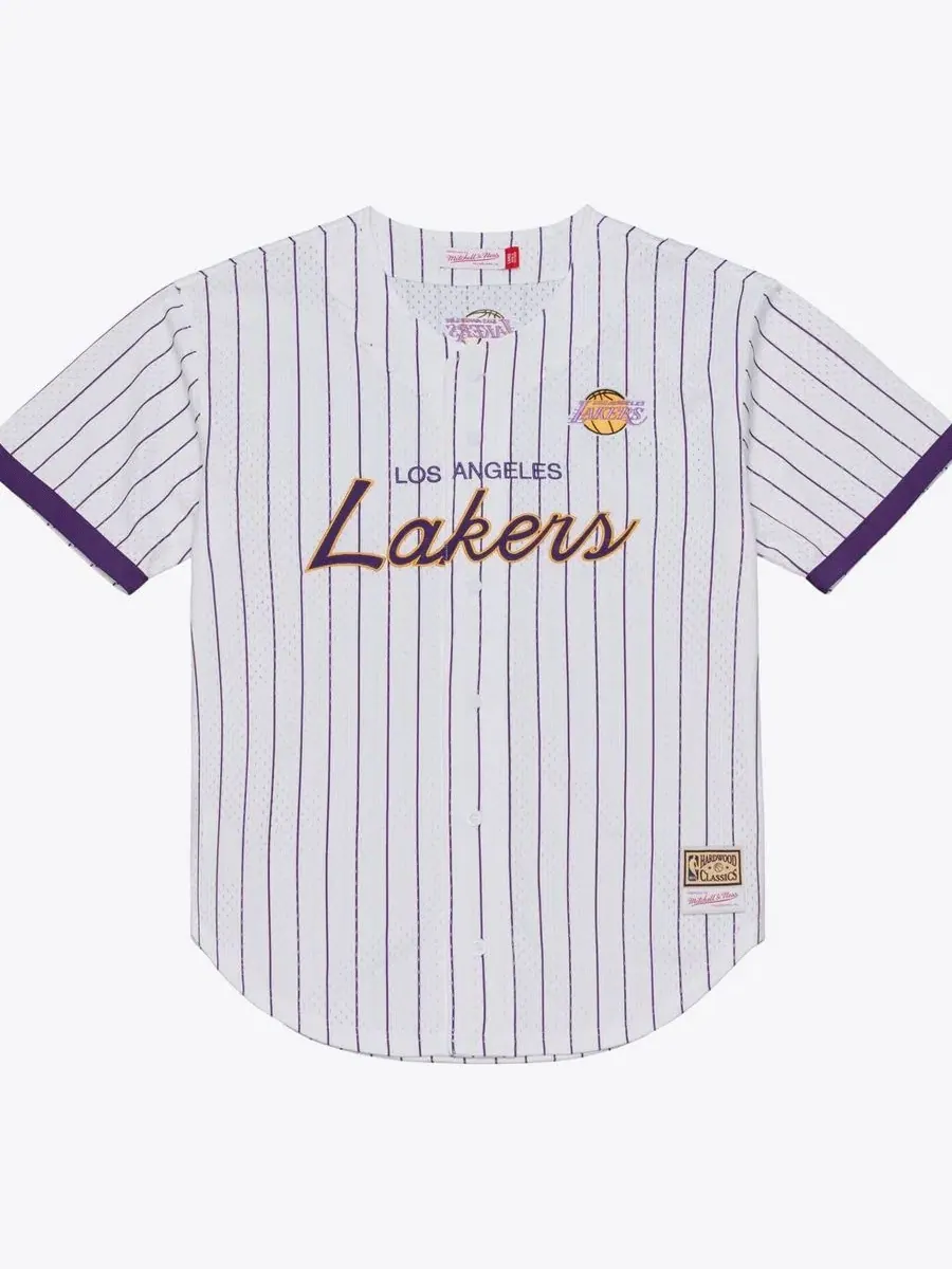 Мужская бейсбольная джерси с пинстрайпс Mitchell & Ness — изображение 1 из 5, белый