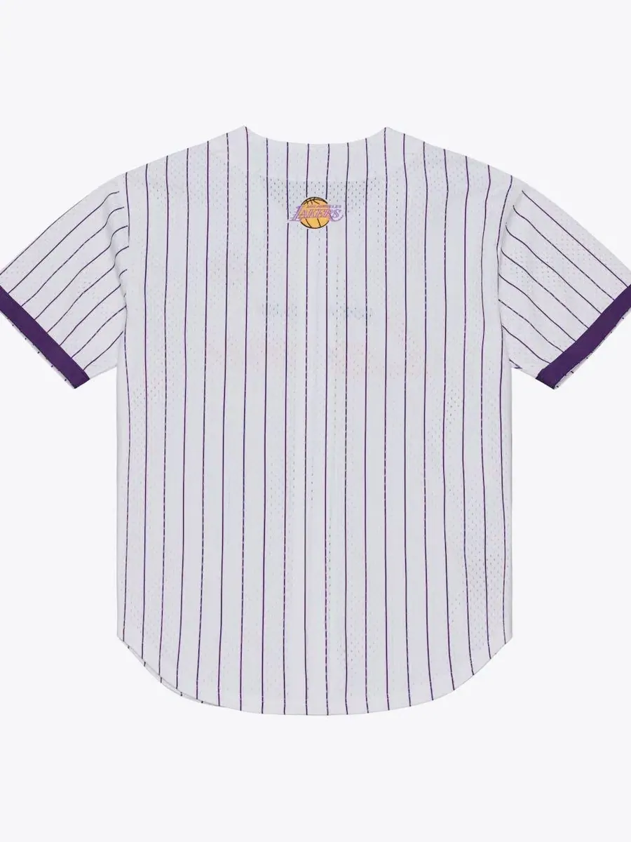 Мужская бейсбольная джерси с пинстрайпс Mitchell & Ness — изображение 2 из 5, белый
