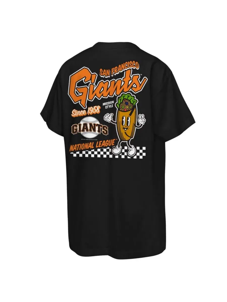 Футболка с принтом San Francisco Giants Cooperstown Concession Mitchell & Ness — изображение 2 из 3, черный