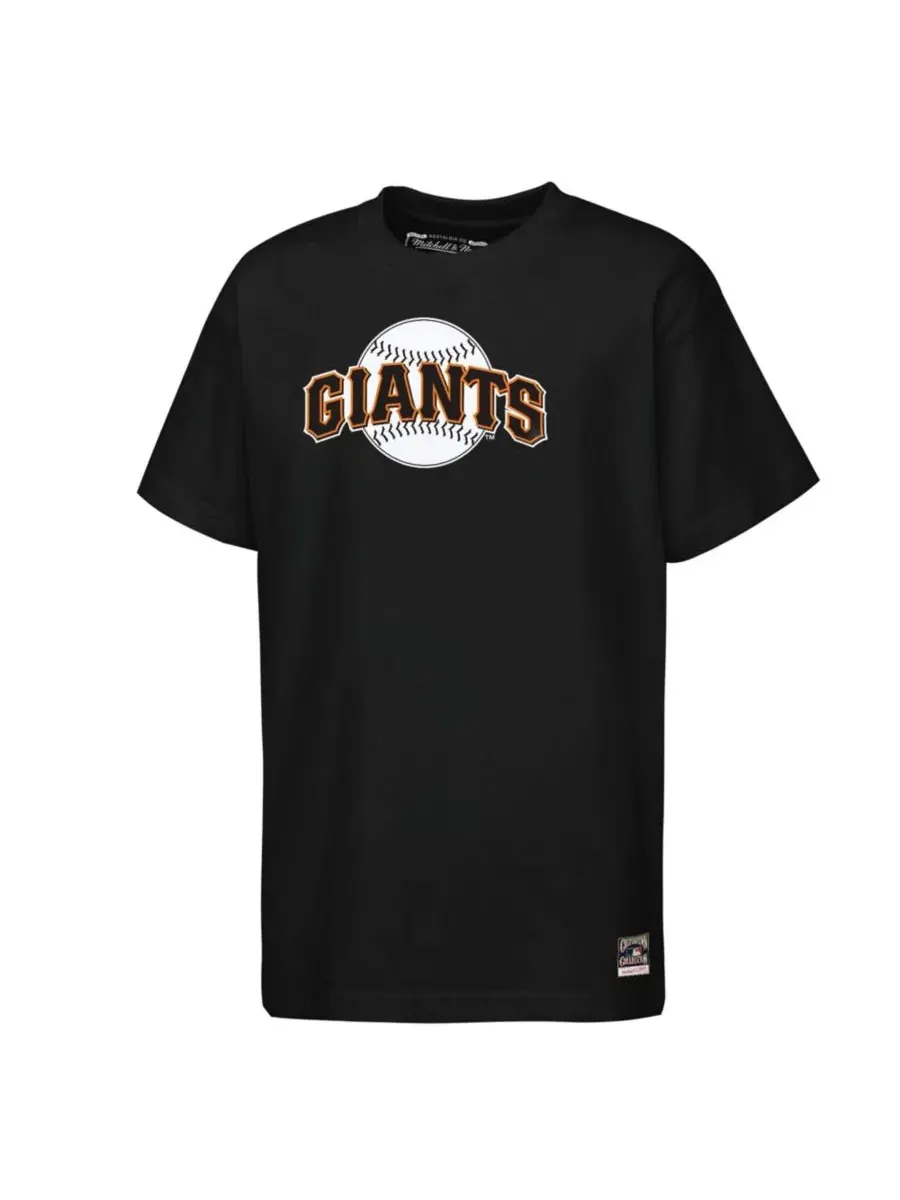 Футболка с принтом San Francisco Giants Cooperstown Concession Mitchell & Ness — изображение 3 из 3, черный