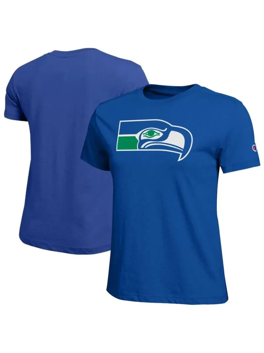 Футболка с принтом Seattle Seahawks Champion — изображение 1 из 3, королевский