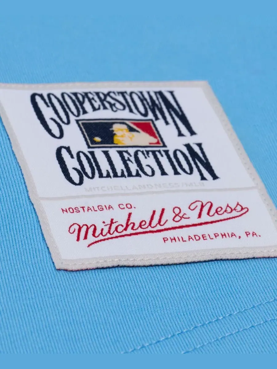 Футболка-рингер с вышивкой Philadelphia Phillies Mitchell & Ness — изображение 2 из 5, светлый синий