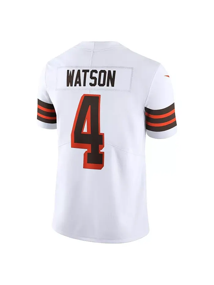 Мужская футболка Cleveland Browns 2021 Alternate Vapor Limited цвета белого, модель Deshaun Watson — изображение 2 из 3