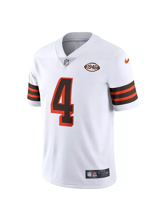 Мужская футболка Cleveland Browns 2021 Alternate Vapor Limited цвета белого, модель Deshaun Watson — изображение 3 из 3