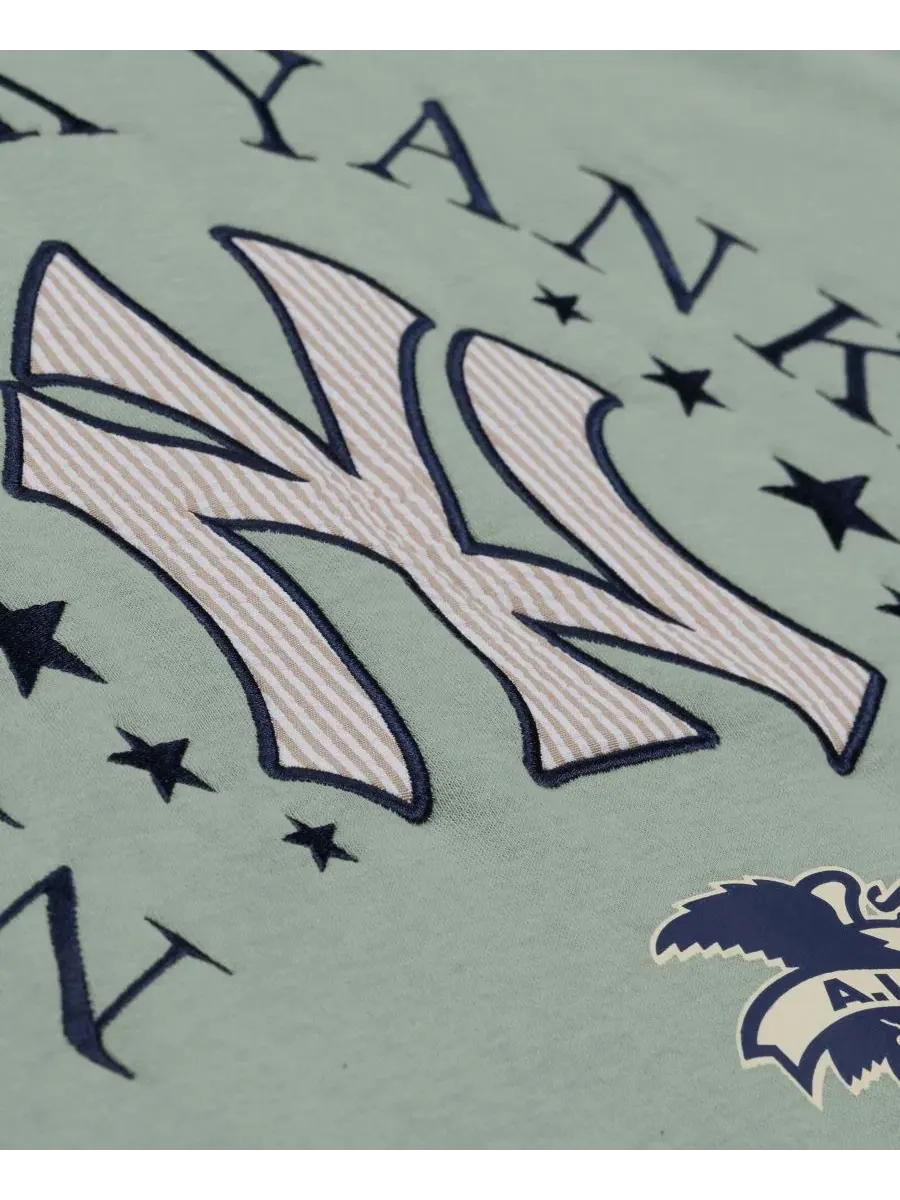 Толстовка на флисе Yacht Rock New York Yankees Mitchell & Ness — изображение 2 из 5, зеленый