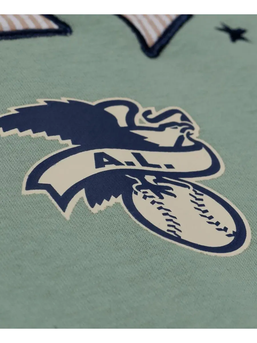 Толстовка на флисе Yacht Rock New York Yankees Mitchell & Ness — изображение 3 из 5, зеленый
