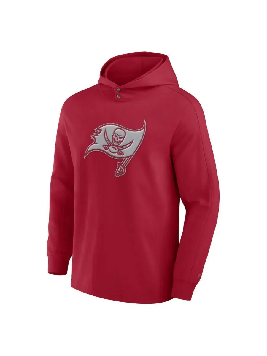 Футболка-худи с капюшоном, с длинным рукавом, с принтом Tampa Bay Buccaneers Fanatics — изображение 2 из 3, красный