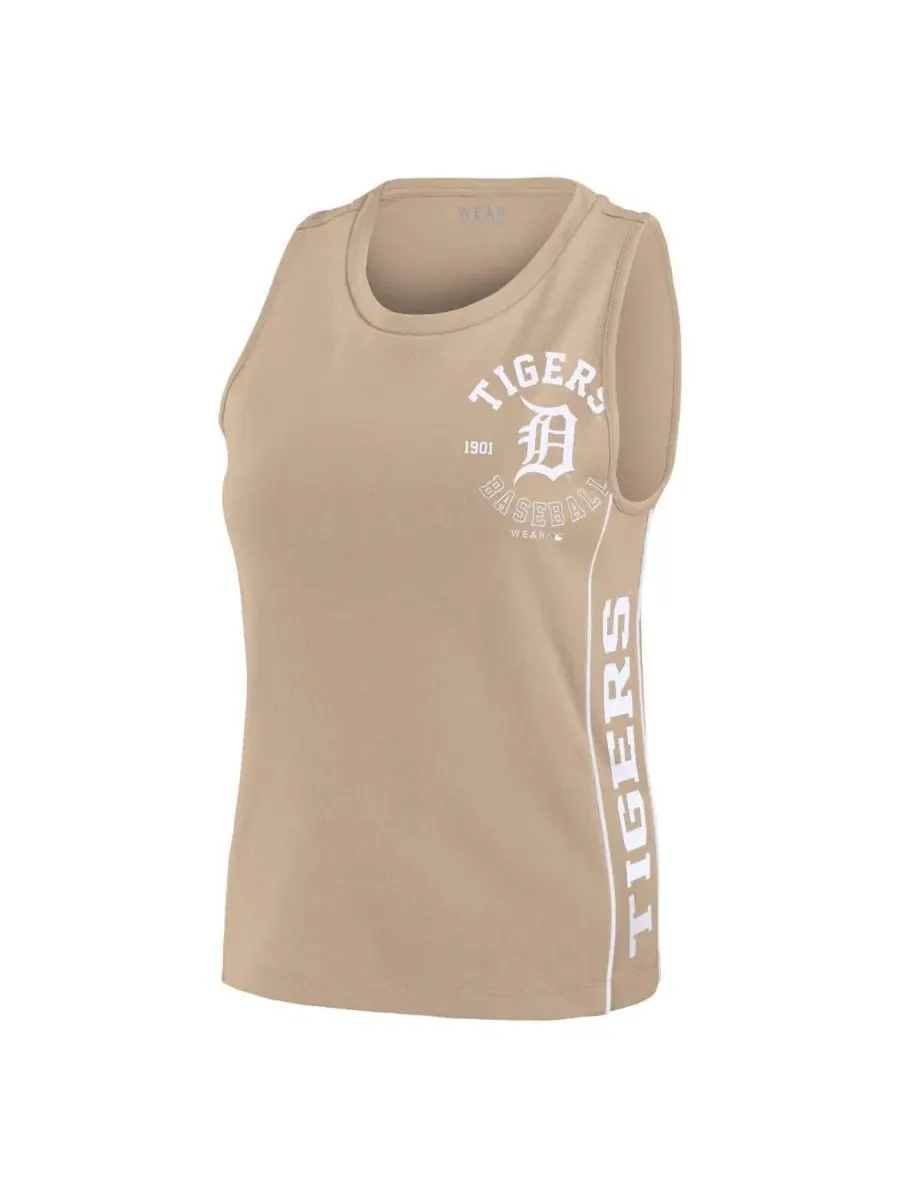 Топ без рукавов с принтом Detroit Tigers Tonal WEAR by Erin Andrews — изображение 3 из 3, бежевый