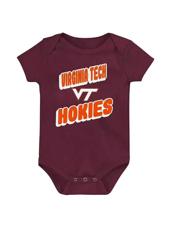 Новорожденный бордовый боди Virginia Tech Hokies Sunday Comics, набор из 3 штук Outerstuff — изображение 4 из 4
