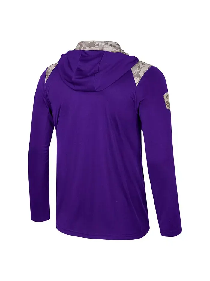 Мужская фиолетовая худи-кофта с молнией на четверть OHT Military Appreciation TCU Horned Frogs — изображение 3 из 4