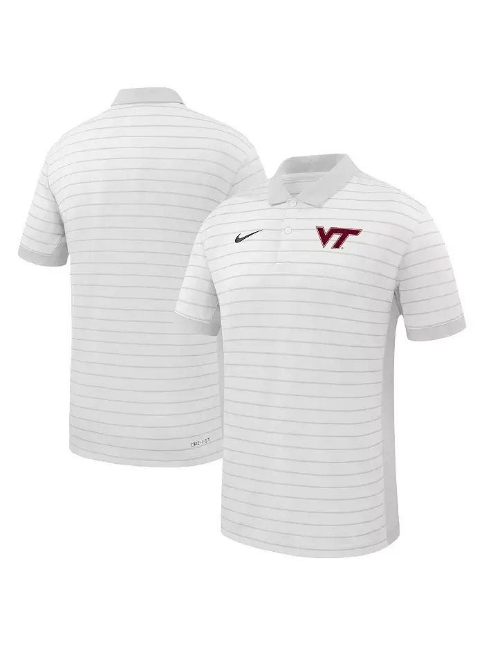 Мужская белая поло Virginia Tech Hokies 2025 Early Season Coaches Sideline Victory Stripe — изображение 1 из 3