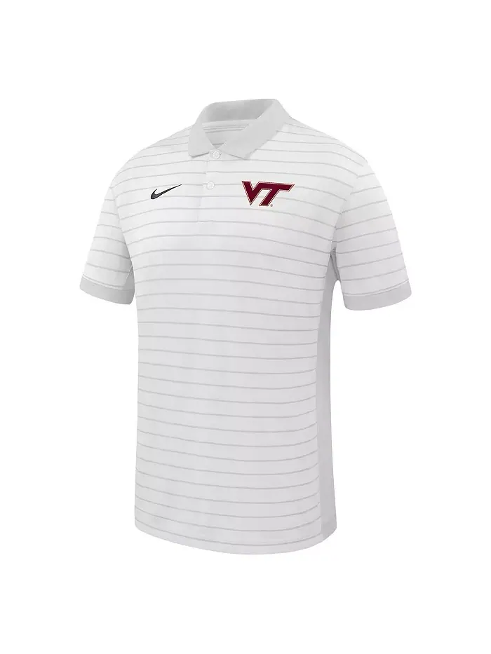 Мужская белая поло Virginia Tech Hokies 2025 Early Season Coaches Sideline Victory Stripe — изображение 2 из 3