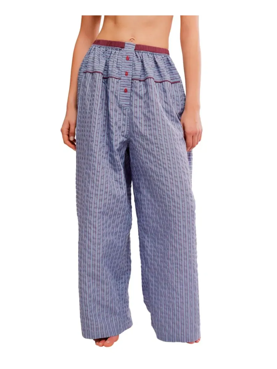 Женские пижамные брюки из сшитого хлопка с резинкой, модель Cross My Heart Lounge Free People — изображение 1 из 5