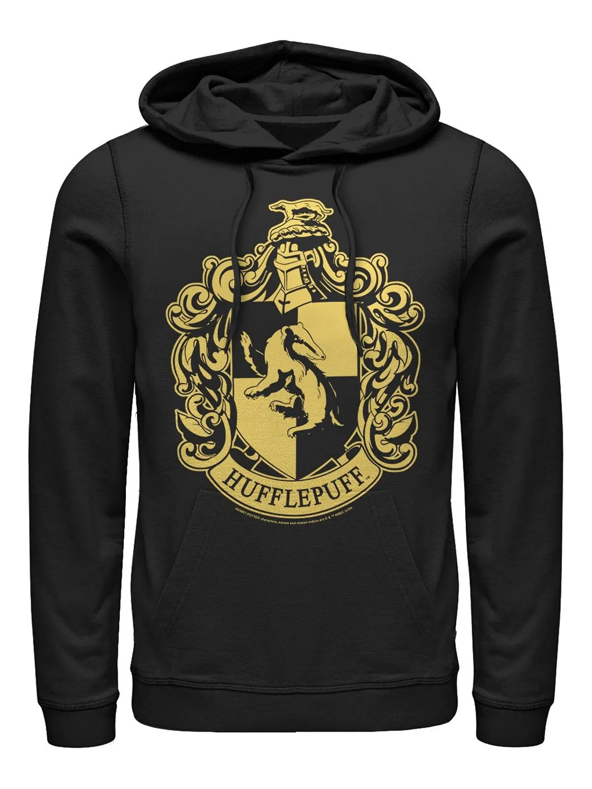 Мужская флисовая худи deathly hallows 2 simple hufflepuff Fifth Sun — изображение 1 из 1, черный