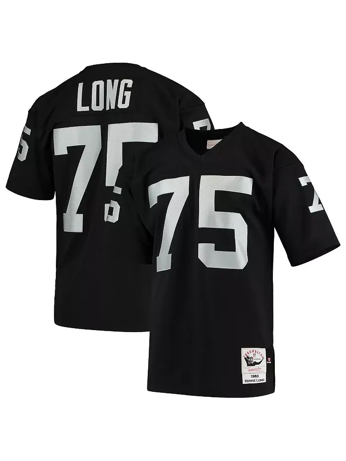 Мужская футболка Howie Long Black Las Vegas Raiders 1983 Authentic Throwback Retired Player Jersey — изображение 1 из 3