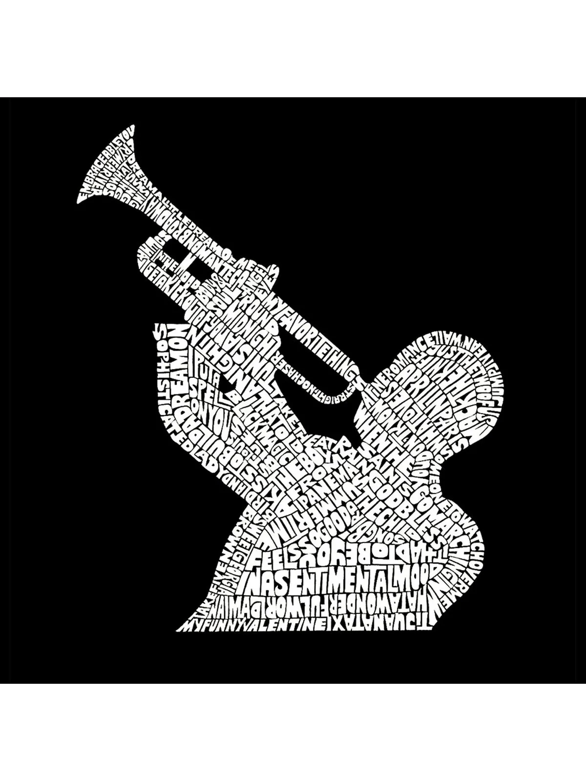 Мужская худи word art - джазовые песни всех времен LA Pop Art — изображение 2 из 2, темный серый