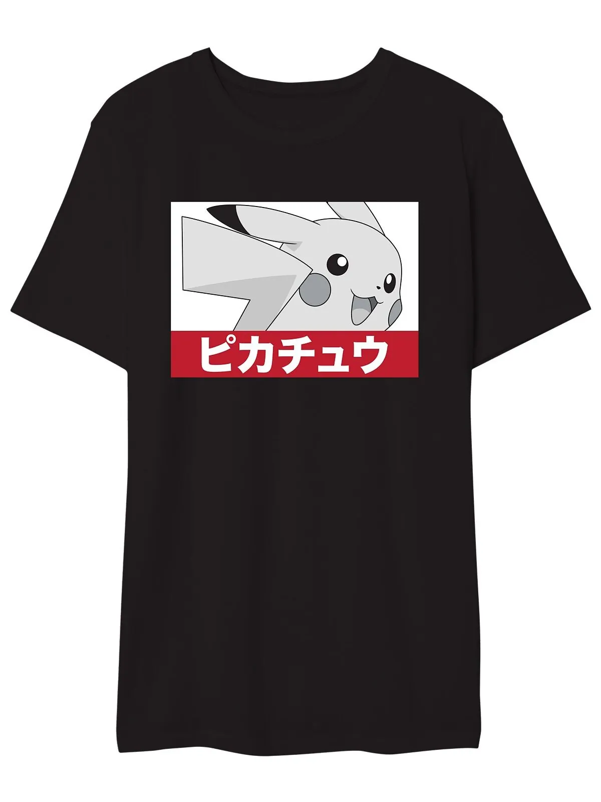 Футболка pokemon men's greyscale pikachu AIRWAVES — изображение 1 из 1, черный