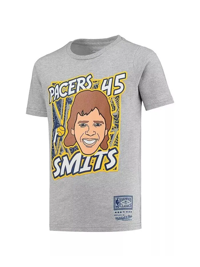 Серая футболка Big Boys Rik Smits Indiana Pacers Hardwood Classics King of the Court Player — изображение 3 из 3