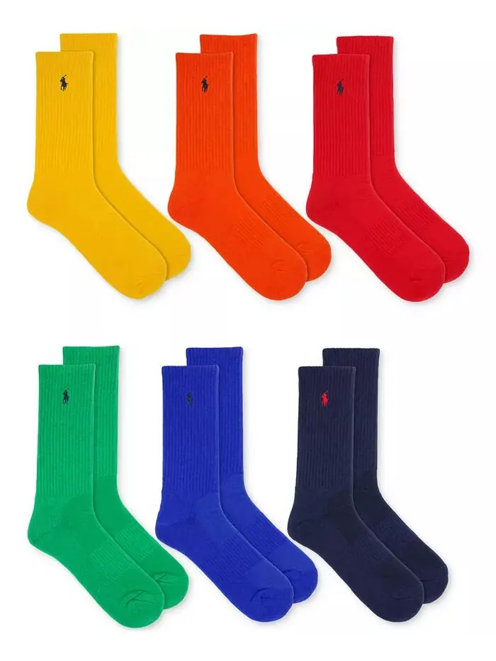 Мужские носки Performance Colorful Crew Socks, 6 пар Polo Ralph Lauren — изображение 1 из 4