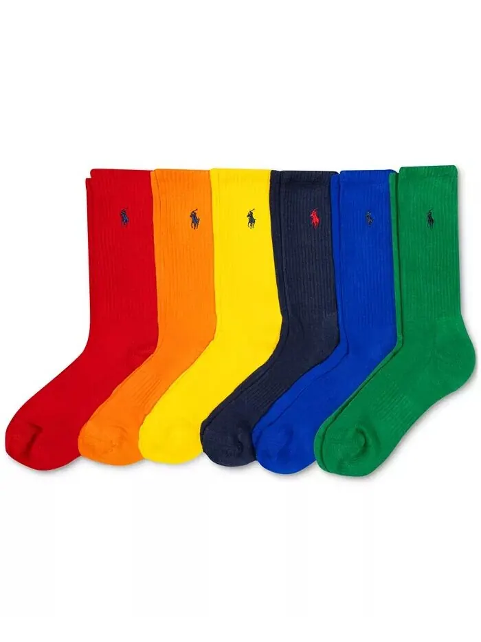 Мужские носки Performance Colorful Crew Socks, 6 пар Polo Ralph Lauren — изображение 2 из 4