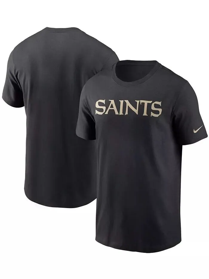 Мужская черная футболка с надписью New Orleans Saints Team Nike — изображение 1 из 3