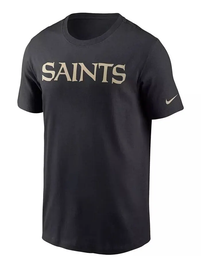Мужская черная футболка с надписью New Orleans Saints Team Nike — изображение 2 из 3