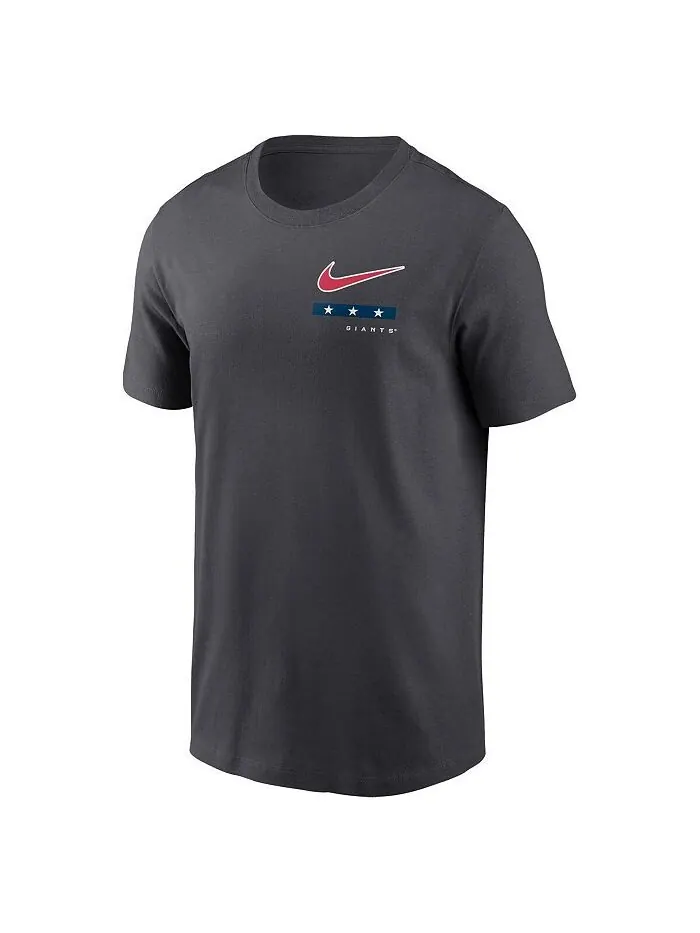 Мужская антрацитовая футболка San Francisco Giants Americana Nike — изображение 2 из 3, серый