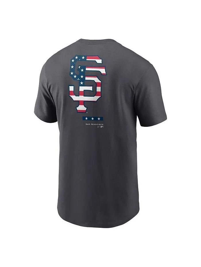 Мужская антрацитовая футболка San Francisco Giants Americana Nike — изображение 3 из 3, серый