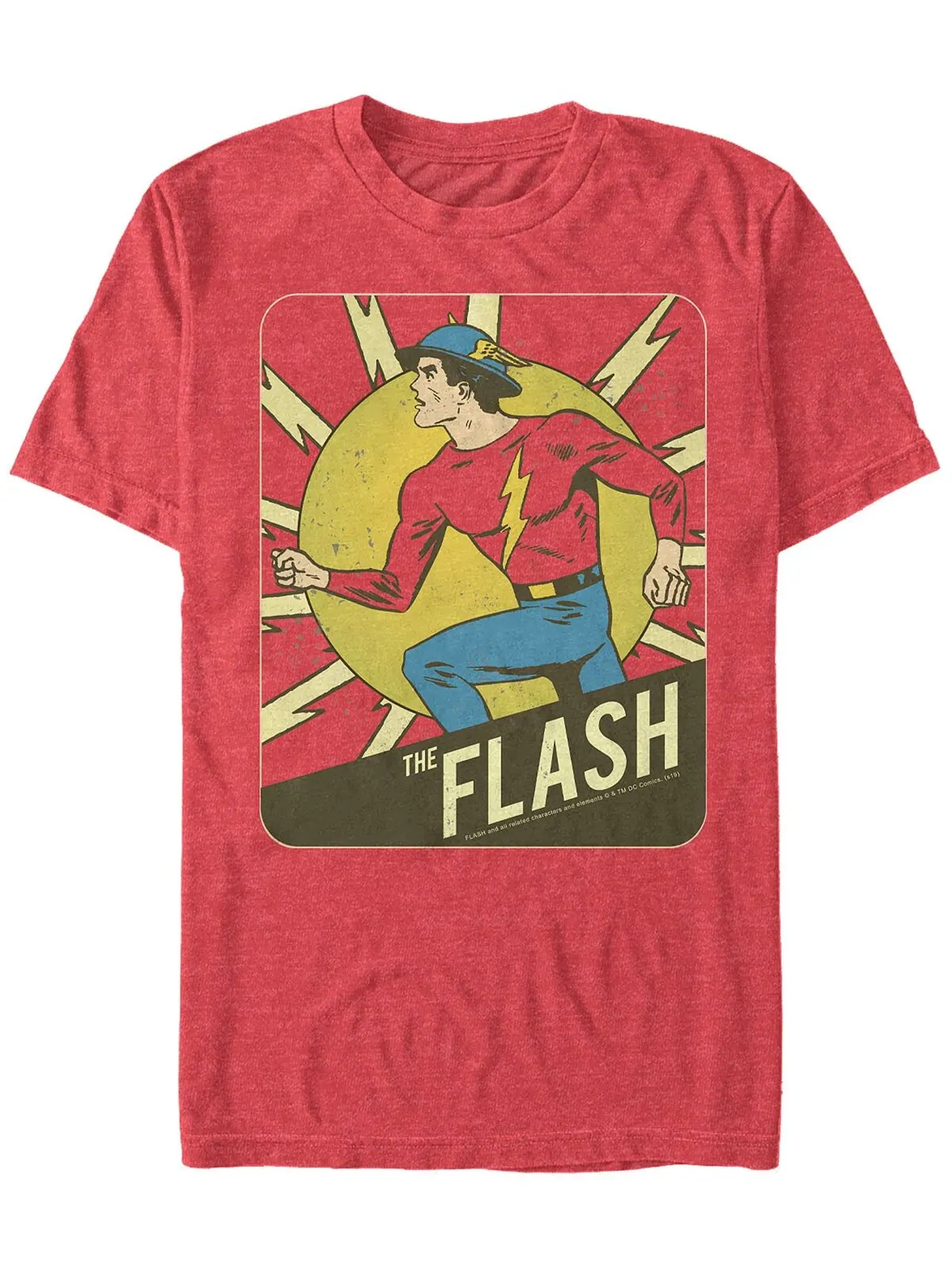Мужская футболка с коротким рукавом the flash classic silver age Fifth Sun — изображение 1 из 1, красный