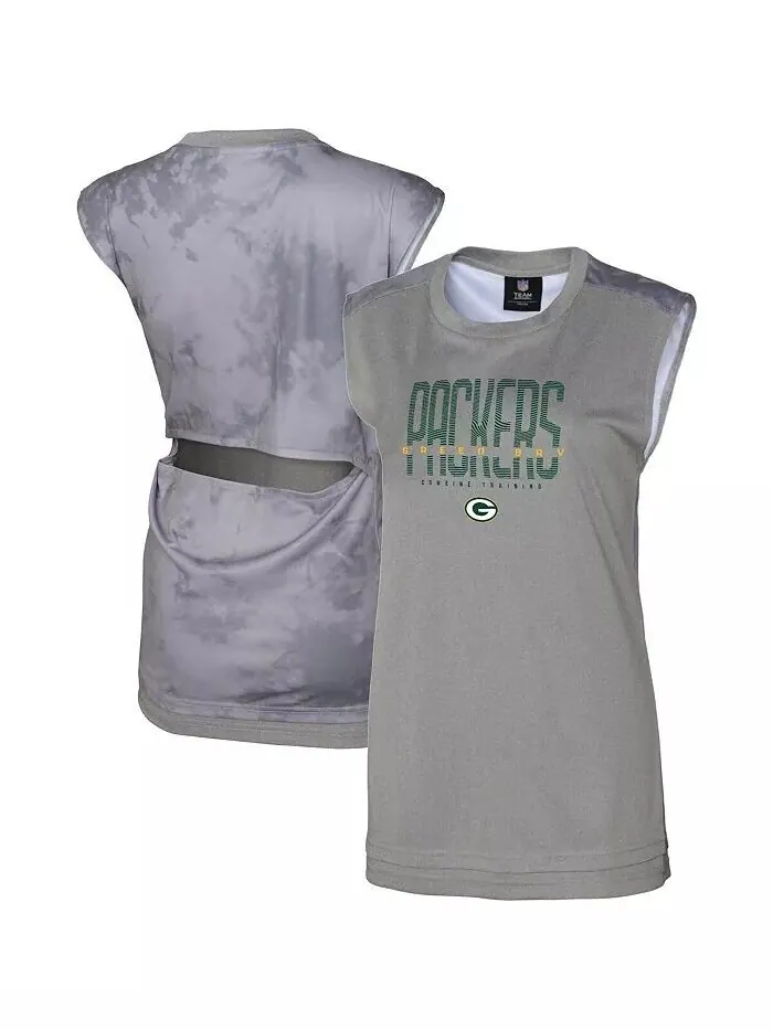 Женская серая майка Green Bay Packers No Sweat Outerstuff