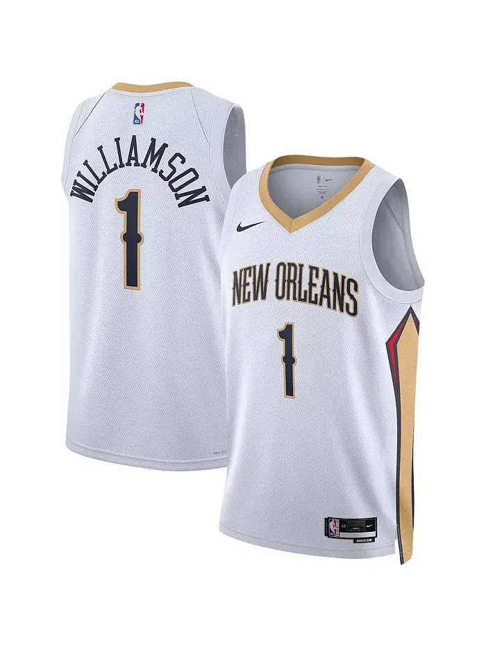 Мужская белая майка Zion Williamson Swingman New Orleans Pelicans - Association Edition Nike — изображение 1 из 3