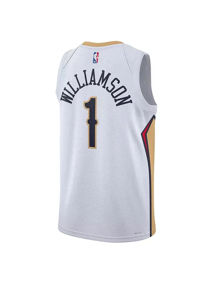 Мужская белая майка Zion Williamson Swingman New Orleans Pelicans - Association Edition Nike — изображение 2 из 3