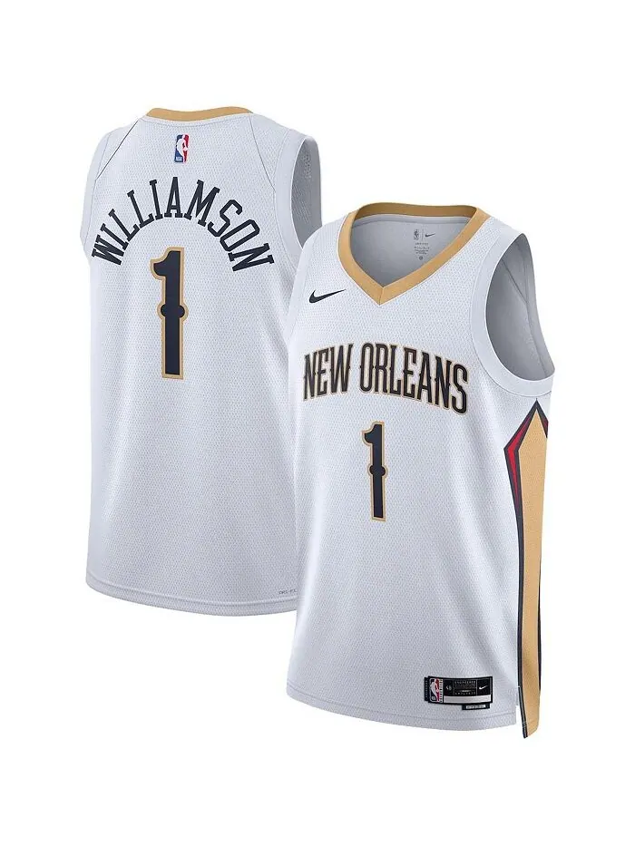 Мужская белая майка Zion Williamson New Orleans Pelicans 2022/23 Swingman — Association Edition Nike — изображение 1 из 3