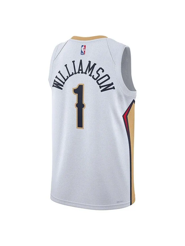 Мужская белая майка Zion Williamson New Orleans Pelicans 2022/23 Swingman — Association Edition Nike — изображение 2 из 3